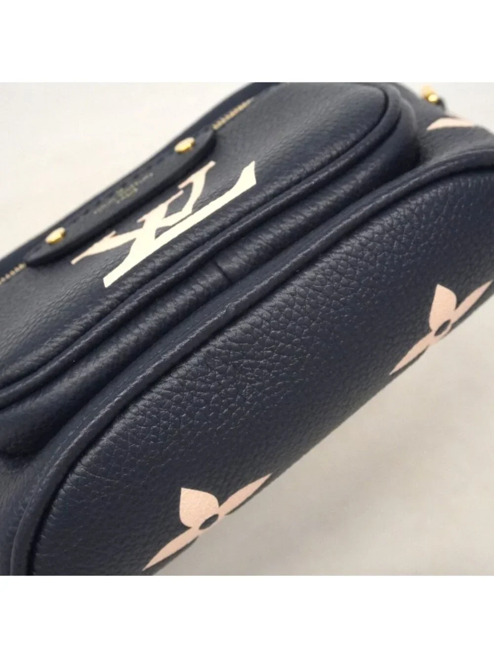 Louis Vuitton Shoulder Bag Monogram Empreinte Bicolor Mini Navy Cream